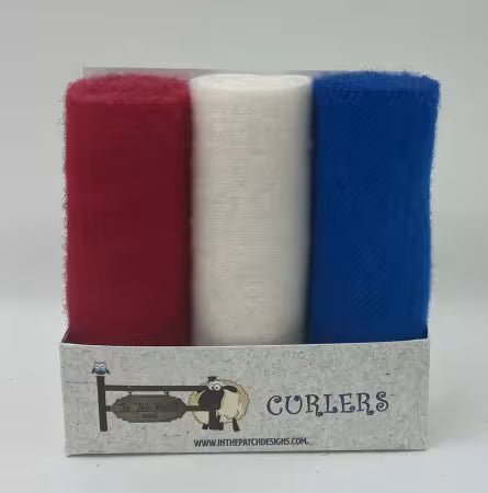 Wool Curlers - 4"x16" - Freedom - 3ct - red, white & blue