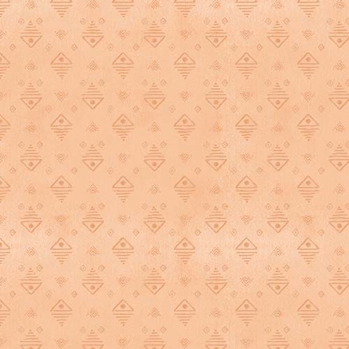Paisley Place - Geometric - Orange - orange triangle print on pale orange