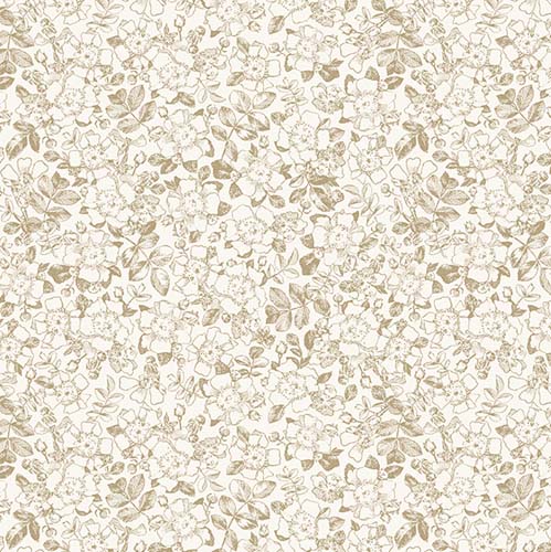 Garden Grace - Floral Toil - Cream - tone on tone cream floral