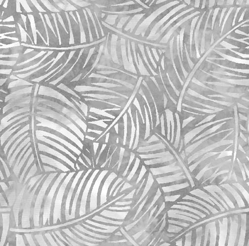 108" Palm Leaves - Gray tone on tone gray packed palm leaves