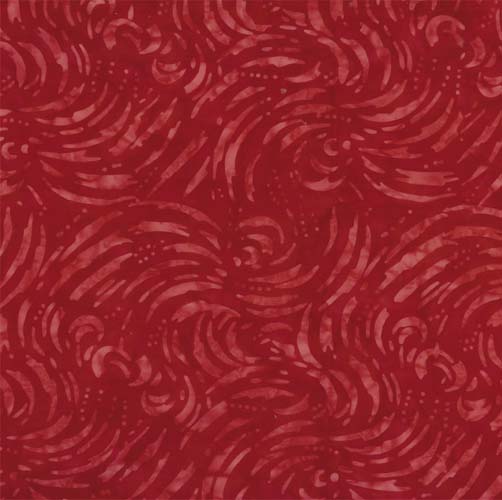 Batik - Color Splash Batiks -Lighting All Over - Red - light red swirls on red