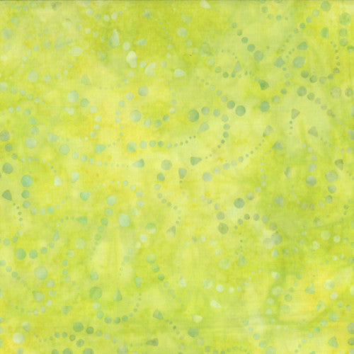 Batik - Dots & Triangles - Lime Green