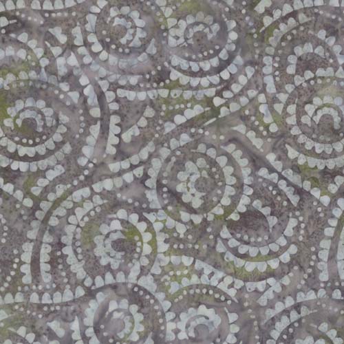 Celestial Dance Batik - Rolling Circles - Gray