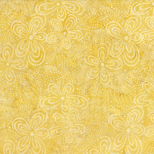 Celestial Dance Batik - Floral - Yellow