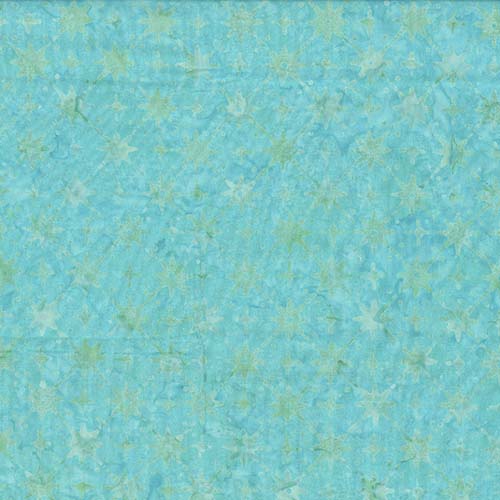 Wilmington Batiks - Star grid, aqua (safe harbor quilt)