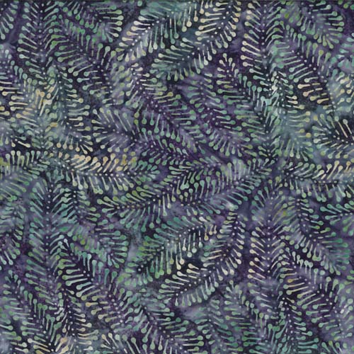 Jade Garden - Packed ferns -jade and green ferns on purple