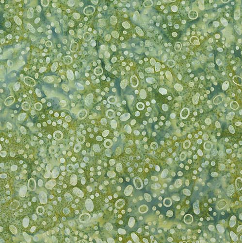 Shoreline Batik - Dotty Toss - Green - green dots