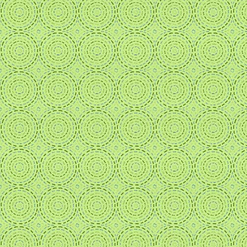 Sew Little Time - Quilting Circles - Light Green - dotted line circles on gr