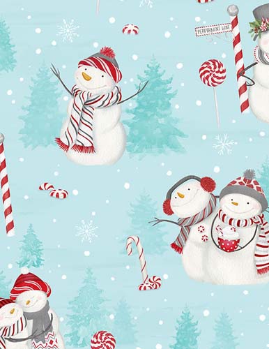 Frosty Merry Mints - Scenic Snowmen - Teal