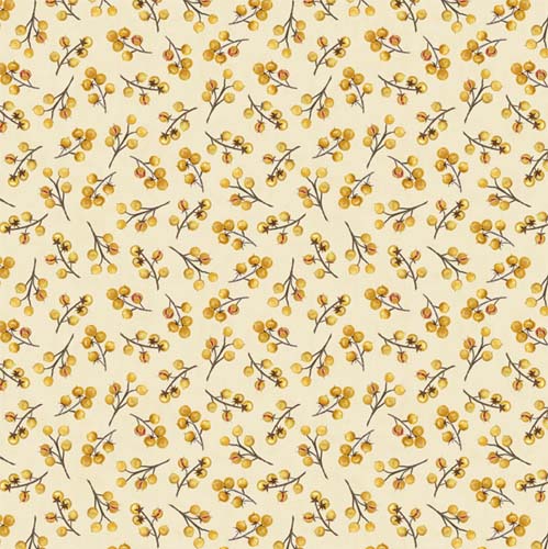 Chickadee Charm - Berry Toss - Cream - golden berries on cream
