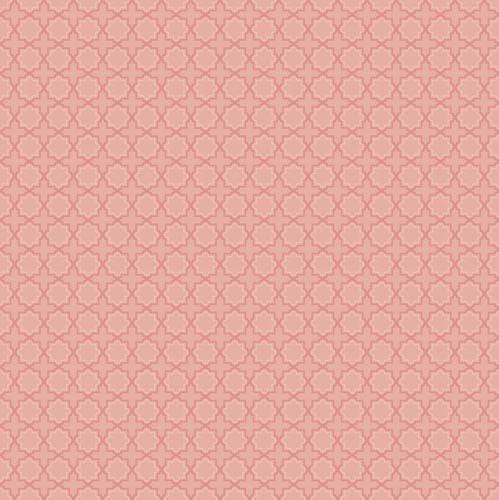 Juliette - Decorative Geo -Coral - geometric tile design in coral