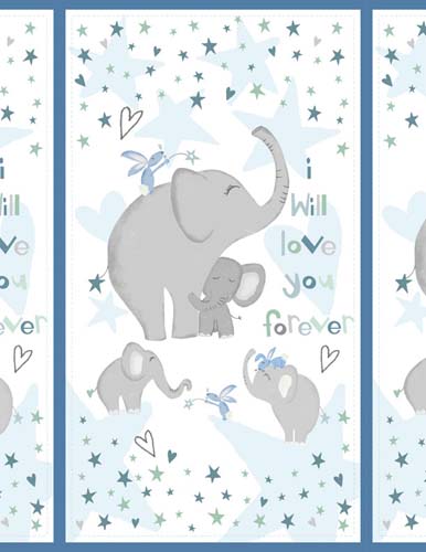 Safari Lullaby - Large PANEL - elephant (130)