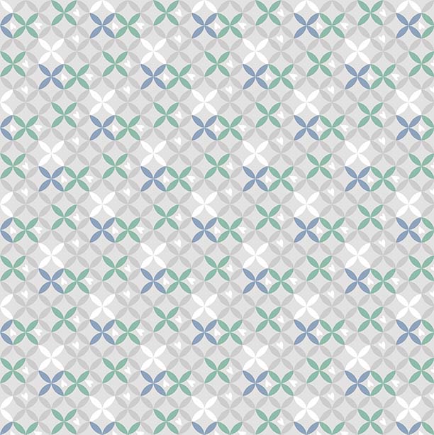Safari Lullaby - Criss Cross - Gray - blue, green & white orange peel on gray