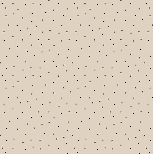 Essentials Pindots - cream, black pindots on cream