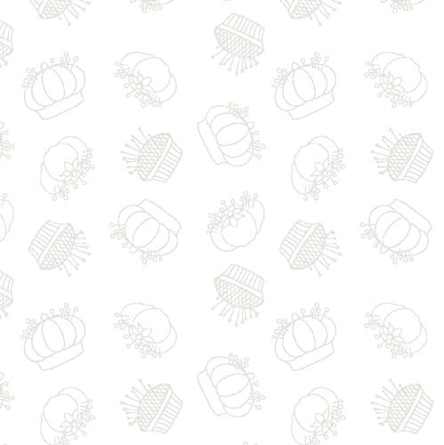Sew Happy - Pincushions - White - tone on tone pincushions on white