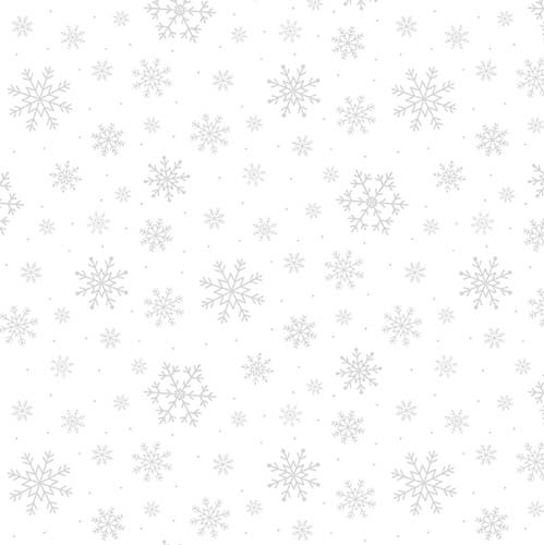 Stocking Stuffers- Snowflakes - White - tone on tone snowflakes