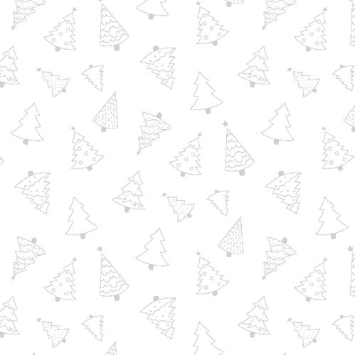 Essentials Stocking Stuffers - Trees - White - tossed white on white trees