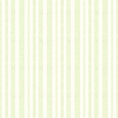 Lavender Lemonade - Linen Stripe - Lime - green & cream stripe