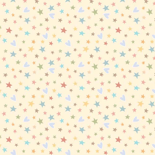 Rainbow Dreams - Stars & Heart- Yellow - colorful stars & hearts on yellow
