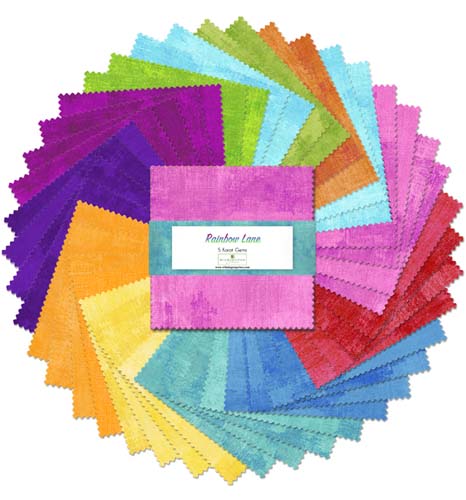 Rainbow Lane - 5 Karat Gems - 42 5 in. Squares - bright colors