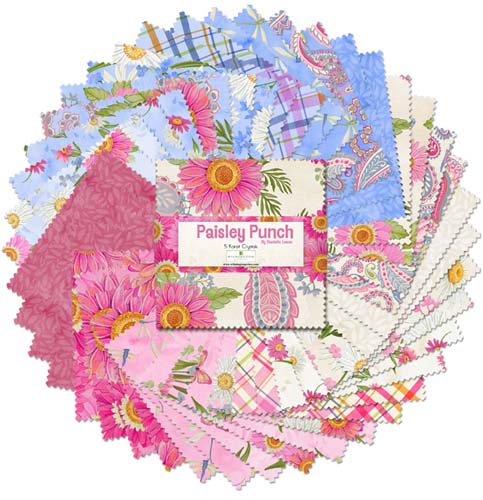 Paisley Punch - 5 Karat Crystals - 42 5 inch squares.
