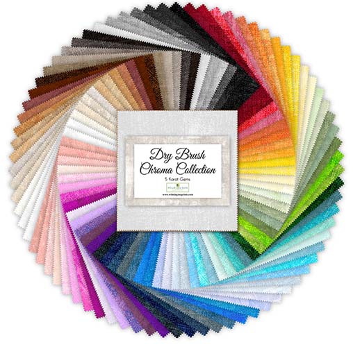 Dry Brush Chroma - 5 Karat Gemms - 76 5in. Squares - Multi