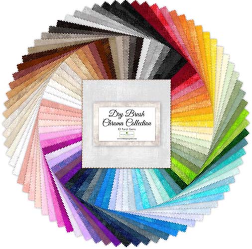 Dry Brush Chroma - 10 Karat Gems - 76 squares - 76 10 inch squares