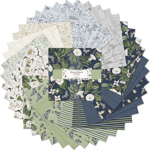 Garden Grace - 10 Karat Crystals - 42 10 inch squares