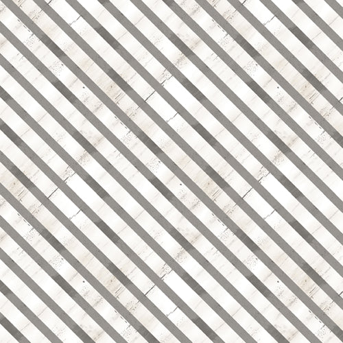 Homestead - Crosswise Diagonal Stripe - Taupe & White