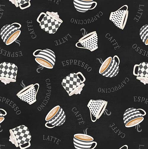 Coffee Life - Cup Toss - Black - Tossed coffee cups on black
