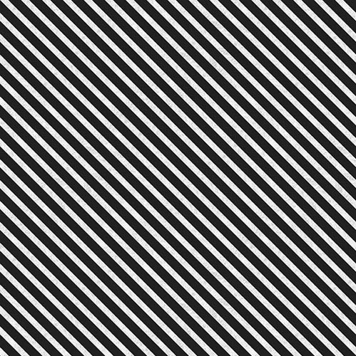 Coffee Life - Diagonal Stripe- White/Black - black & white bias stripe