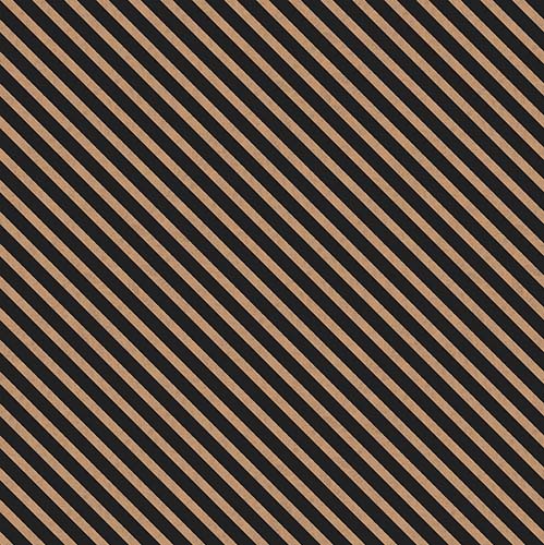 Coffee Life - Diagonal Stripe- Latte/Black - Black & Brown bias stripe