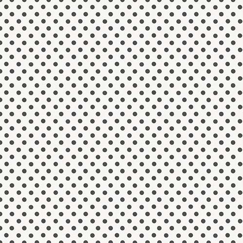Coffee Life - Dots - White - Black dots on white