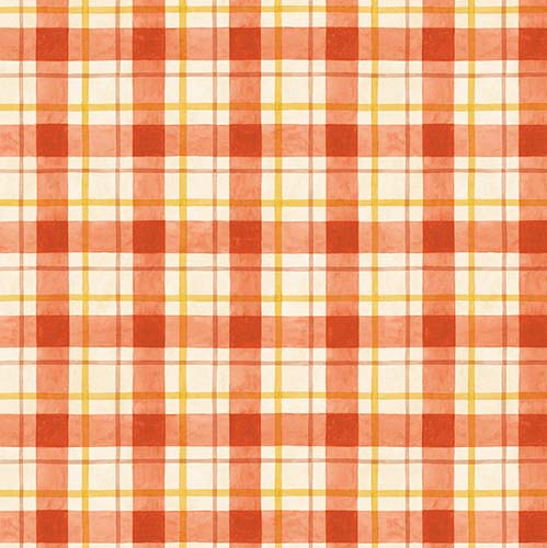 Sunflower Splendor  - Plaid - Red/Cream - red & cream plaid