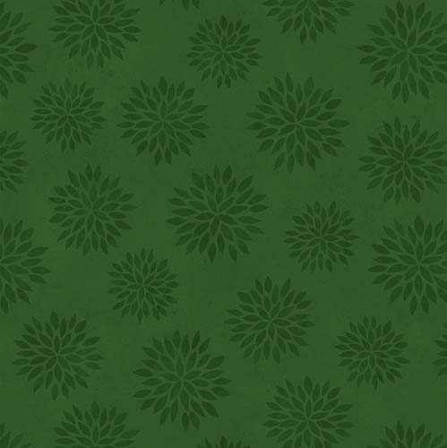 Sunflower Splendor  - Tonal Flowers - Green - tone on tone green flowers