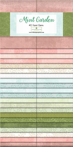 Mint Garden - 40 Karat Gems - Strips - 40 2.5" strips - pastels