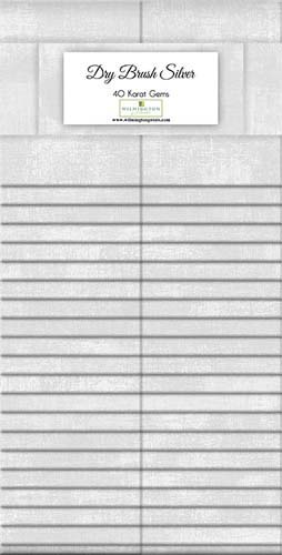 Dry Brush Silver - 40 Karat Gems - Strips - Silver - 40 2.5 inch strips