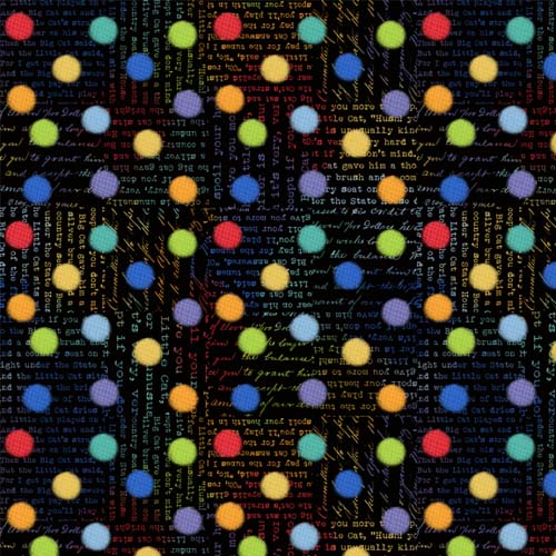 Feeline Good - Rainbow Spots - Black  by Stephanie Marrott.