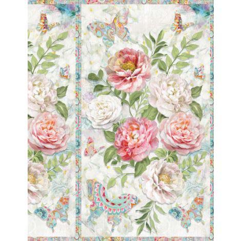 Wild Blush-Large PANEL approx. 24inches-Multi-by Danhui Nai