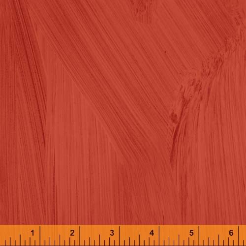 Wish - Textured Solid - Red Clay - bright red brush texture