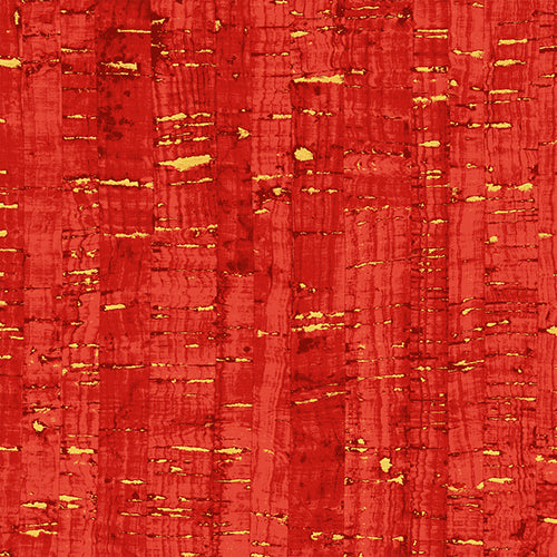 Uncorked - Candy Apple - Red-Designed to Look Like Cork Fabric With Metal