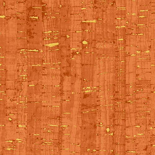 Uncorked - Mandarin - Designed to Look Like Cork Fabric w/Metallic Accents. 10