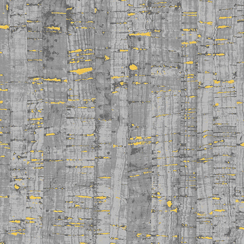 Uncorked - Mist - Med. Grey - Designed to Look Like Cork Fabric With Metallic