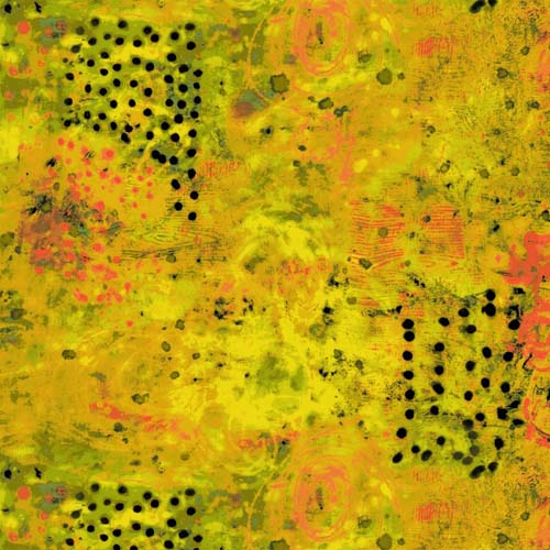Spotted Graffiti - Digital Golden Hour - gold/green/orange by Marcia Derse