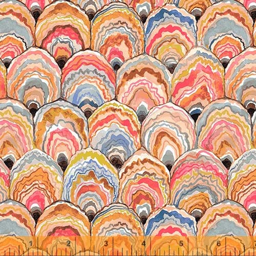 Deep Forest - Digital Oyster Forest - Saffron - oyster fungi in warm colors