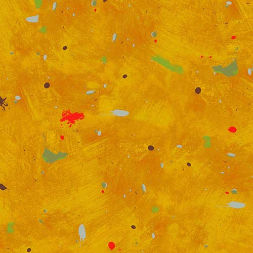 Marble Run - Splash - Marigold dots & splashes on yellow orange by Marcia Derse
