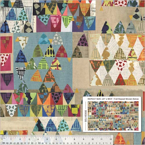 Open Space - Stenographer's Notebook - Multi-patterned triangles Marcia Derse