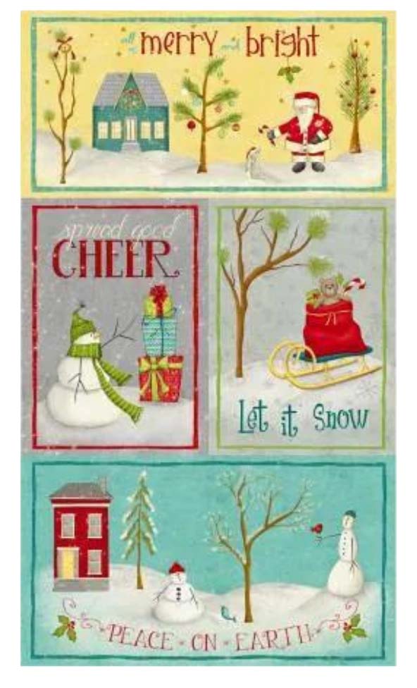 A Very Terri Christmas - PANEL 24in - 4 smaller panels - 189