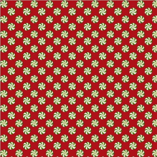 A Very Terri Christmas - Peppermints - Red - green & white candies on red