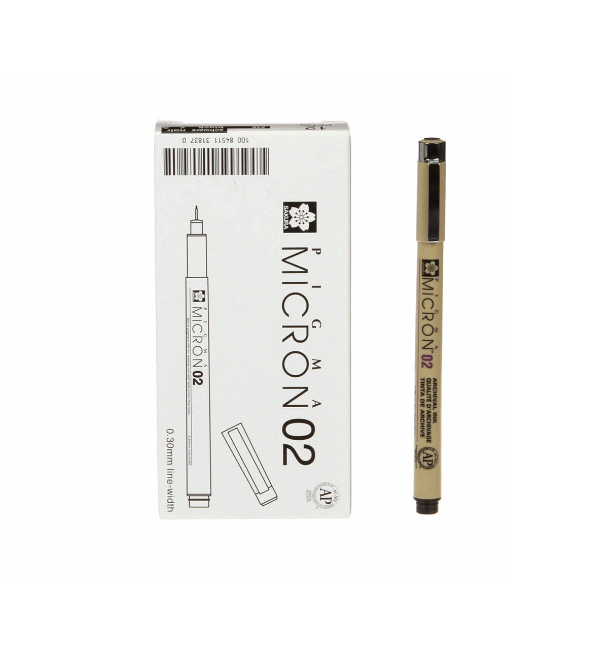 Pigma Micron black 02